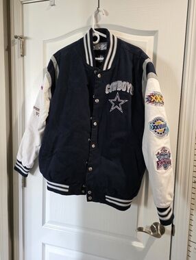 NFL DALLAS COWBOYS 5X SUPER BOWL JACKET BY GIII, XL